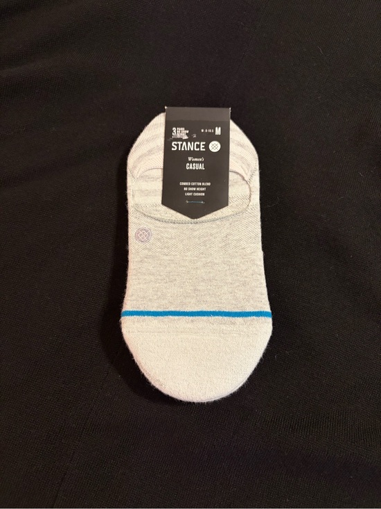 Stance Other - Stance Women’s Cotton No-Show Socks in Light Gray with Blue Accent - 3 Pair NWT